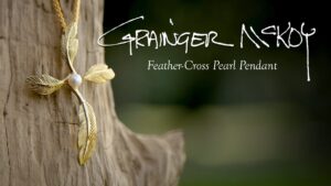 Grainger McKoy | Feather-Cross Pearl Pendant 2